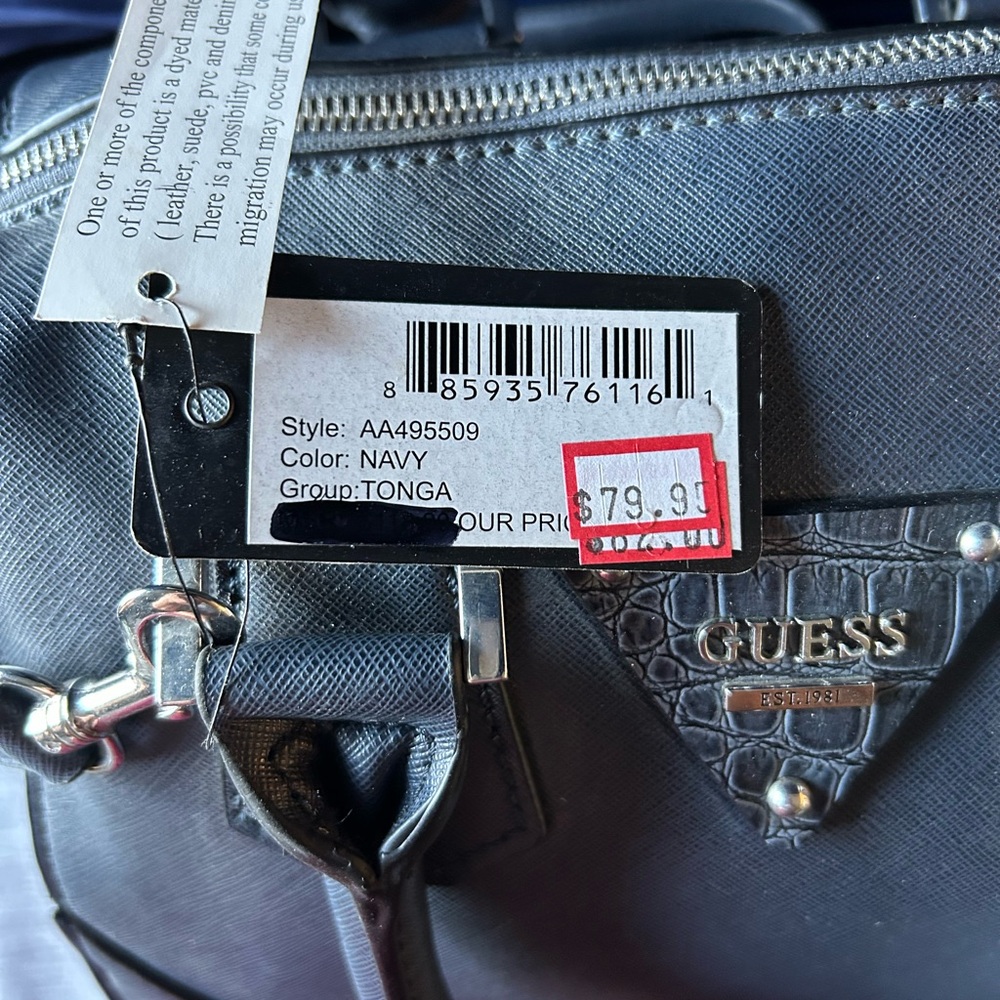 Guess navy blue purse NWT